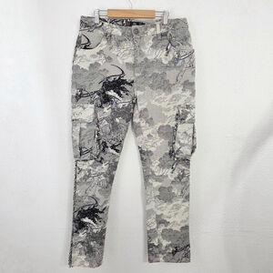 Rebel Vengeance Grim Reaper Skeleton Horse Tapestry Cargo Pants Mens 30 Fringe